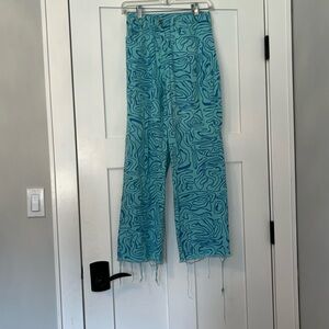 Retro blue wide leg jeans size small